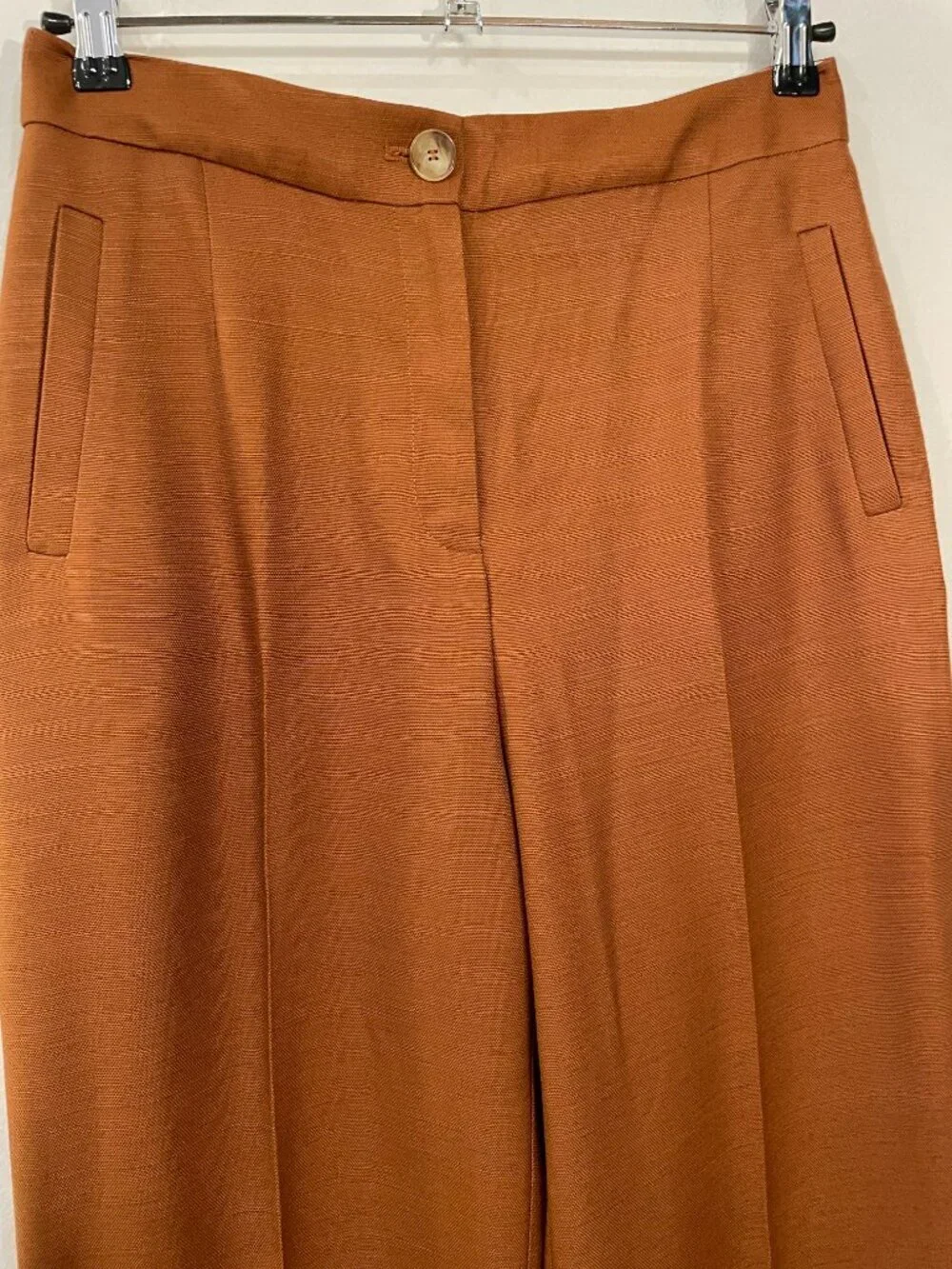 New Sezane Martin Viscose Trouser Caramel Brown 38, 6